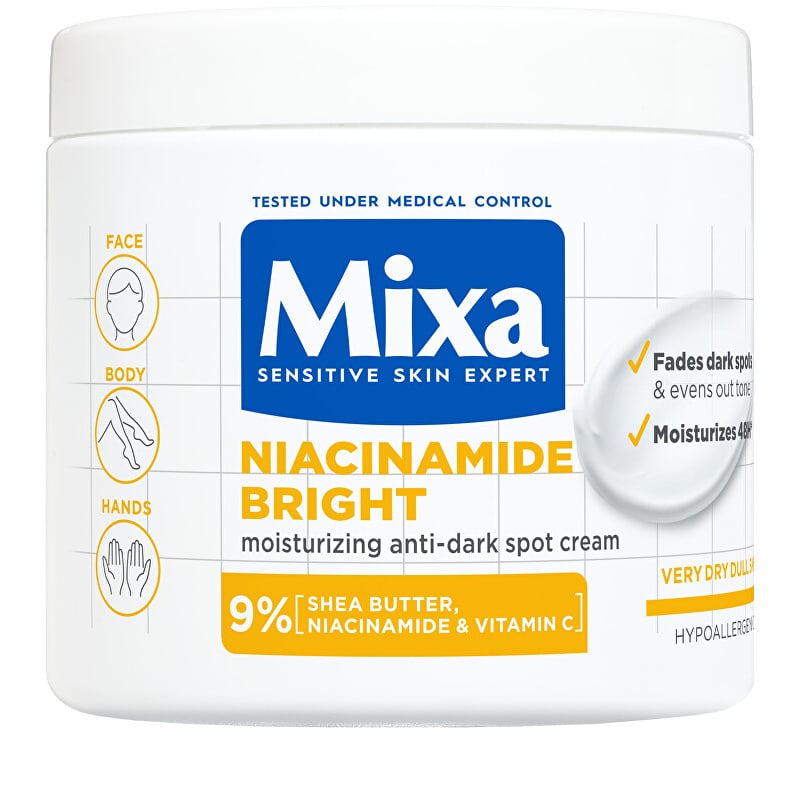Hydratační krém proti tmavým skvrnám Niacinamide Bright (Moisturizing Anti-Dark Spot Cream) Mixa - 400 ml