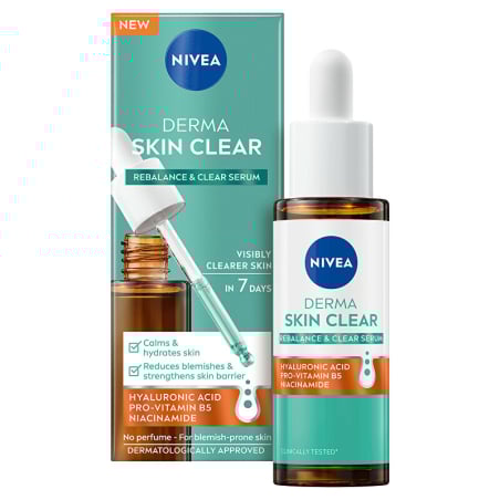 Regenerační a hloubkově hydratační pleťové sérum Derma Skin Clear Serum Nivea - 30 ml