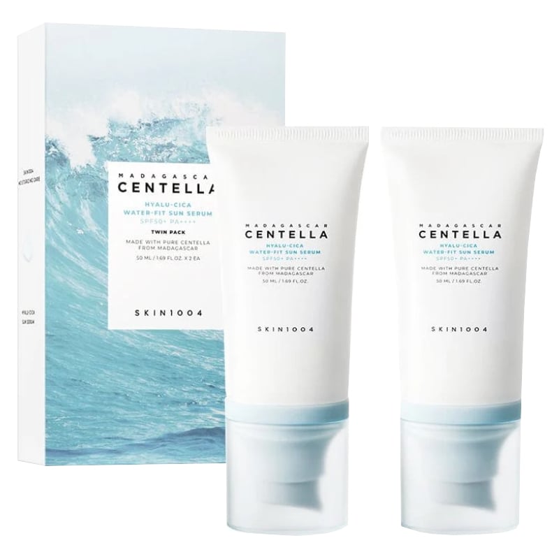 Dárková sada opalovacích krémů SPF 50+ Madagascar Centella (Hyalu-Cica Water-Fit Sun Serum) SKIN1004 Dárková sada opalovacích krémů SPF 50+ Madagascar Centella (Hyalu-Cica Water-Fit Sun Serum) SKIN1004