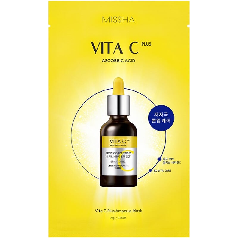 Rozjasňující pleťová maska s vitamínem C Vita C Plus (Ampoule Mask) Missha - 27 g Rozjasňující pleťová maska s vitamínem C Vita C Plus (Ampoule Mask) Missha - 27 g