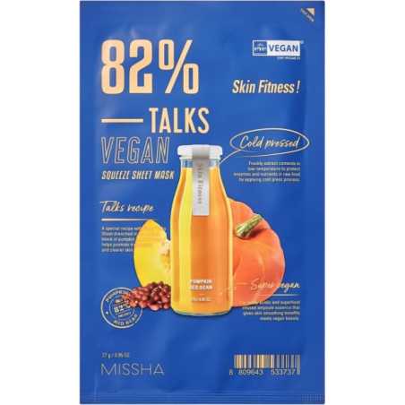 Veganská pleťová maska Talks Vegan Squeeze Skin Fitness (Sheet Mask) Missha - 27 g