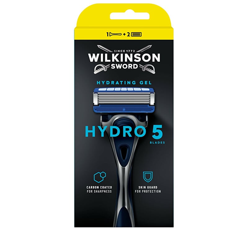 Holicí strojek se dvěma náhradními hlavicemi Hydro 5 Wilkinson Sword Holicí strojek se dvěma náhradními hlavicemi Hydro 5 Wilkinson Sword