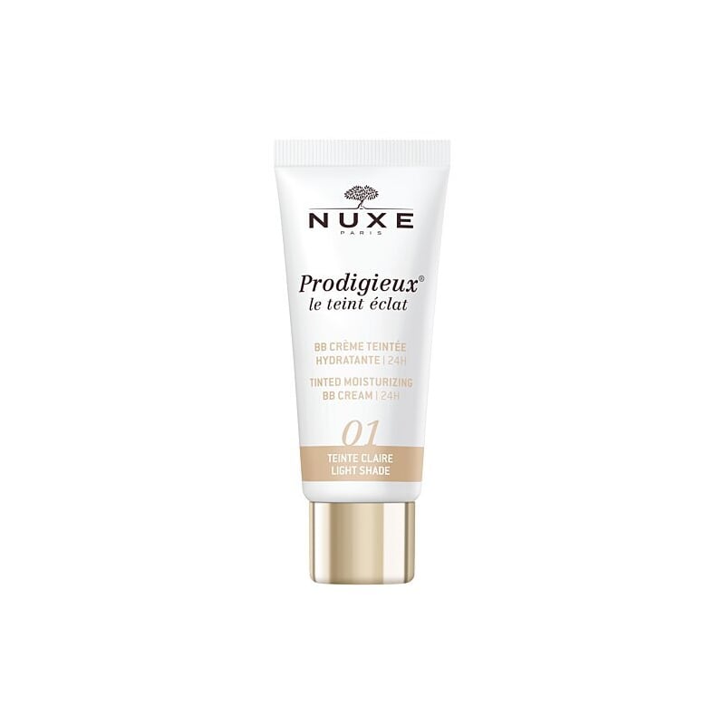 Rozjasňující BB krém Prodigieux Le Teint Eclat (Tinted Moisturising BB Cream 24H) Nuxe / Odstín: 1 Light - 30 ml Rozjasňující BB krém Prodigieux Le Teint Eclat (Tinted Moisturising BB Cream 24H) Nuxe / Odstín: 1 Light - 30 ml