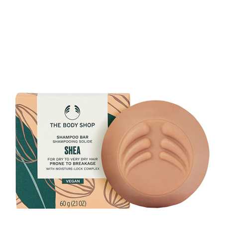 Tuhý šampon pro suché a poškozené vlasy Shea (Shampoo Bar) The Body Shop - 60 g