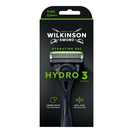 Holicí strojek Hydro 3 Black Edition + Wilkinson Sword - 1 hlavice