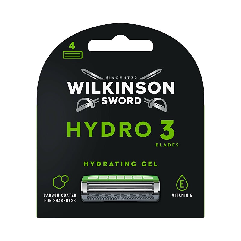 Náhradní hlavice Hydro 3 Black Edition Wilkinson Sword - 4 ks