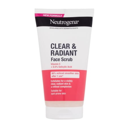 Pleťový peeling Clear & Radiant (Face Scrub) Neutrogena - 150 ml