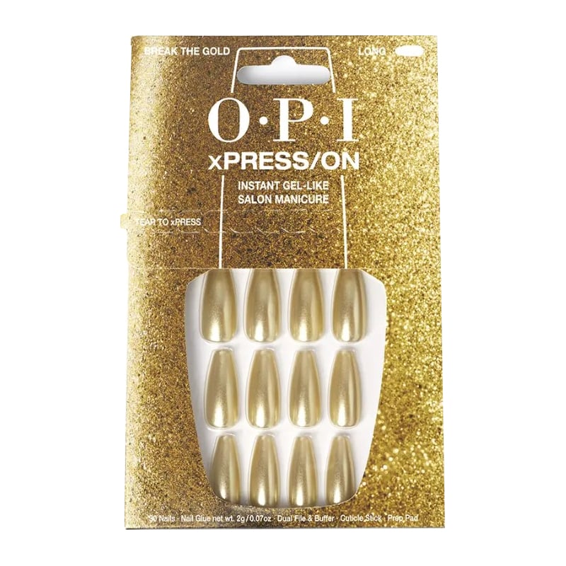 Gelové nehty xPRESS/ON (Press-On Nails / Break The Gold) OPI