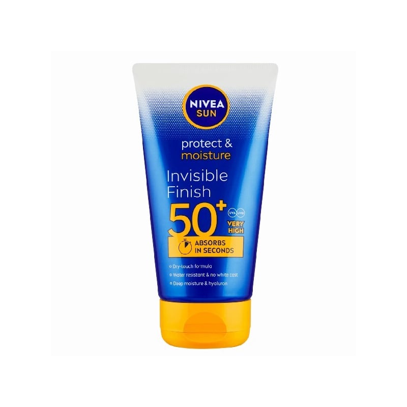 Mléko na opalování Invisible Finish SPF 50+ Sun (Protect & Moisture Sun Milk) Nivea - 150 ml Mléko na opalování Invisible Finish SPF 50+ Sun (Protect & Moisture Sun Milk) Nivea - 150 ml