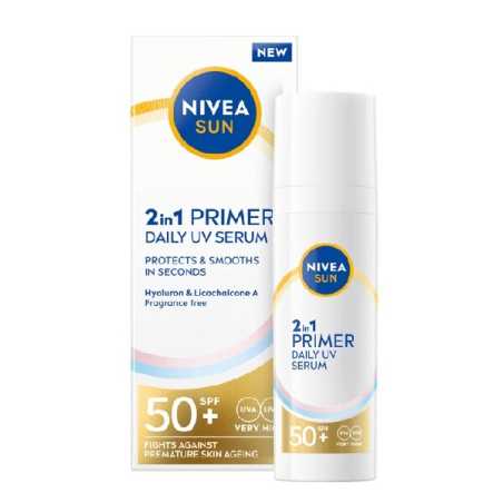 Pleťové sérum 2v1 SPF 50+ (Daily UV Serum) Nivea - 30 ml
