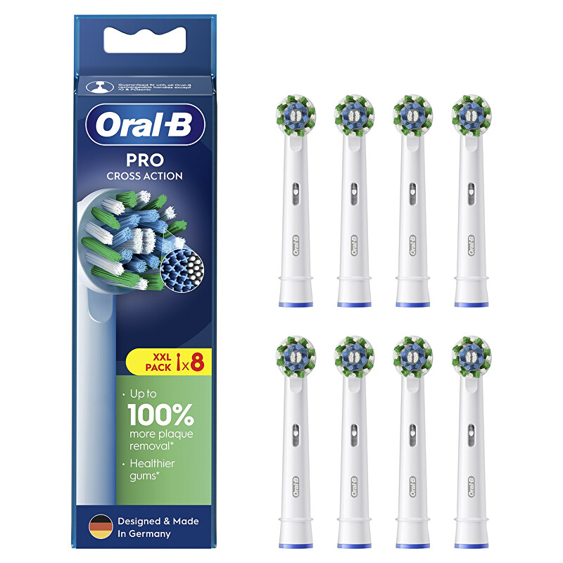 Náhradní kartáčkové hlavice Cross Action White EB50 Oral B - 8 ks Náhradní kartáčkové hlavice Cross Action White EB50 Oral B - 8 ks