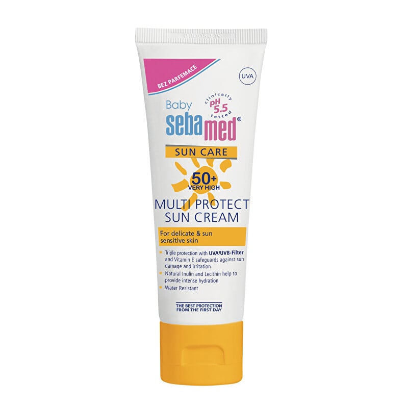 Krém na opalování bez parfemace OF 50+ Baby (Multi Protect Sun Cream) Sebamed - 75 ml Krém na opalování bez parfemace OF 50+ Baby (Multi Protect Sun Cream) Sebamed - 75 ml
