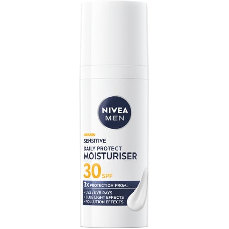 Hydratační denní krém pro muže SPF 30 Men Sensitive (Daily Protect Moisturiser) Nivea - 50 ml