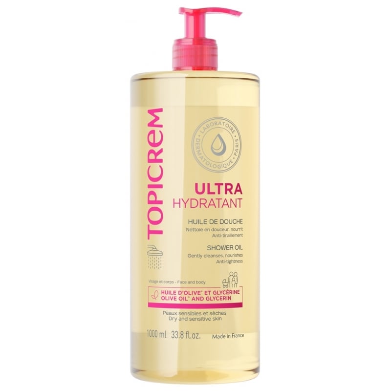 Sprchový olej pro suchou a citlivou pokožku Ultra-Hydrating (Shower Oil) Topicrem - 500 ml