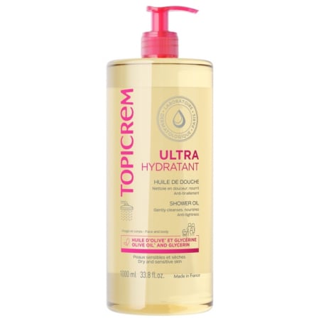Sprchový olej pro suchou a citlivou pokožku Ultra-Hydrating (Shower Oil) Topicrem - 500 ml