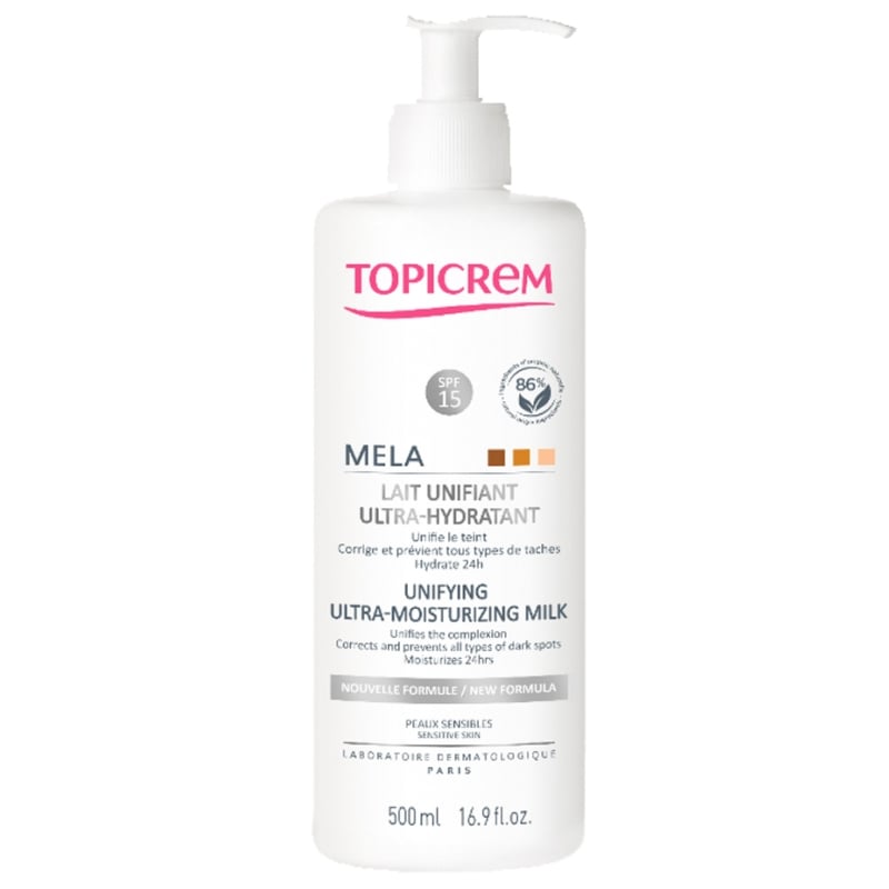 Rozjasňující tělové mléko pro citlivou pokožku MELA (Unifying Ultra-Moisturising Milk) Topicrem - 200 ml Rozjasňující tělové mléko pro citlivou pokožku MELA (Unifying Ultra-Moisturising Milk) Topicrem - 200 ml