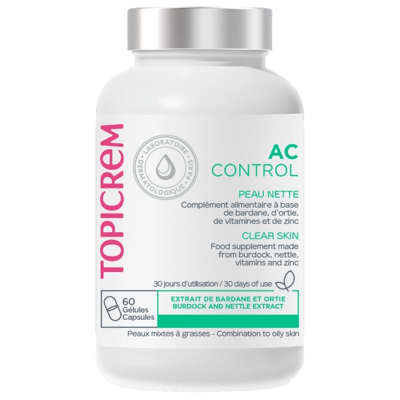 Doplněk stravy pro problematickou pleť se sklonem k akné AC Control (Clear Skin) Topicrem - 60 ks Doplněk stravy pro problematickou pleť se sklonem k akné AC Control (Clear Skin) Topicrem - 60 ks
