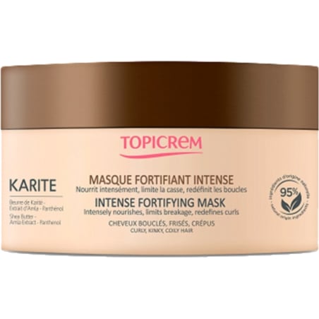 Vyživující a posilující maska pro kudrnaté a krepaté vlasy Karite (Intense Fortifying Mask) Topicrem - 250 ml