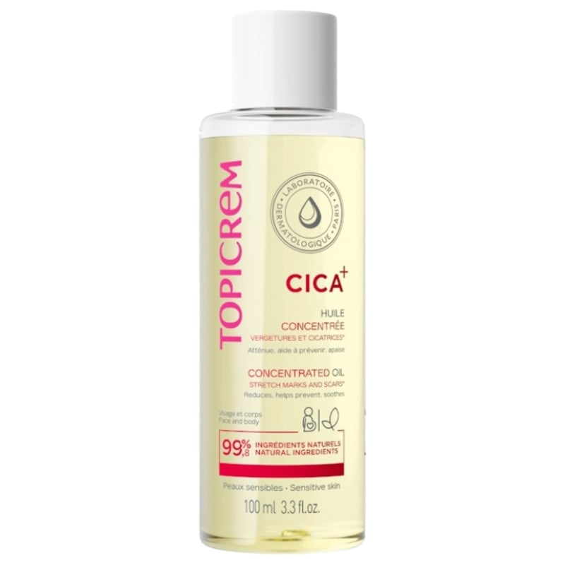 Koncentrovaný olej na strie a jizvy CICA+ (Concentrated Oil for Stretch Marks and Scars) Topicrem - 100 ml Koncentrovaný olej na strie a jizvy CICA+ (Concentrated Oil for Stretch Marks and Scars) Topicrem - 100 ml