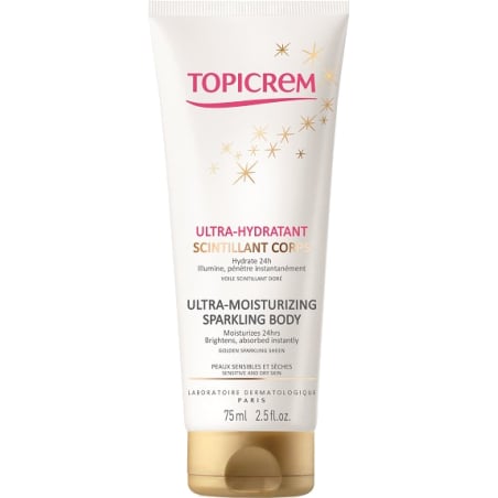 Hydratační tělový krém se třpytivým efektem Ultra Hydratant (Ultra Moisturizing Sparkling Body) Topicrem - 75 ml