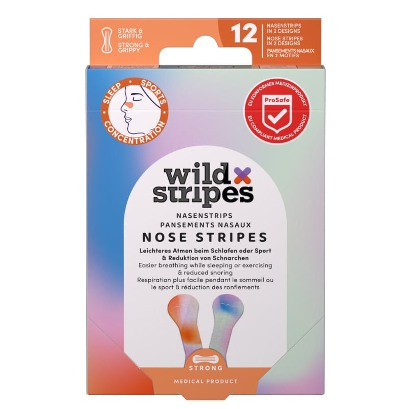 Náplasti na nos pro lepší kvalitu spánku Sunrise (Nose Patches) Wild Stripes - 12 ks Náplasti na nos pro lepší kvalitu spánku Sunrise (Nose Patches) Wild Stripes - 12 ks