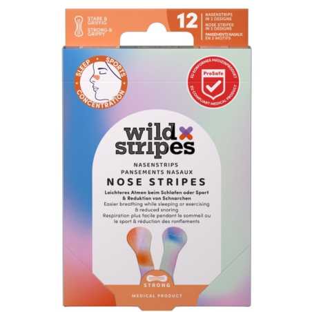 Náplasti na nos pro lepší kvalitu spánku Sunrise (Nose Patches) Wild Stripes - 12 ks