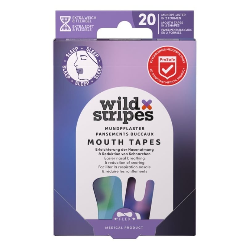 Náplasti na ústa pro podporu nosního dýchání během noci Sunset (Mouth Patches) Wild Stripes - 20 ks Náplasti na ústa pro podporu nosního dýchání během noci Sunset (Mouth Patches) Wild Stripes - 20 ks