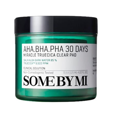 Jemné vatové tamponky pro čištění pleti AHA BHA PHA 30 Days (Miracle Truecica Clear Pad) Some By Mi - 70 ks