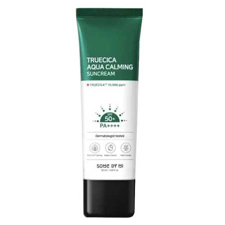 Jemný opalovací pleťový krém SPF 50+ Truecica (Aqua Calming Suncream) Some By Mi - 50 ml