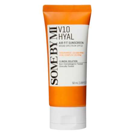 Vysoce ochranný hydratační opalovací krém SPF 50 V10 Hyal (Air Fit Sunscreen) Some By Mi - 50 ml