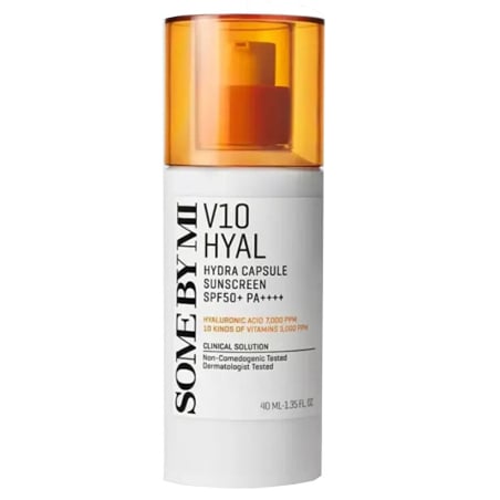 Ochranný pleťový opalovací krém SPF 50+ V10 Hyal (Hydra Capsule Sunscreen) Some By Mi - 40 ml