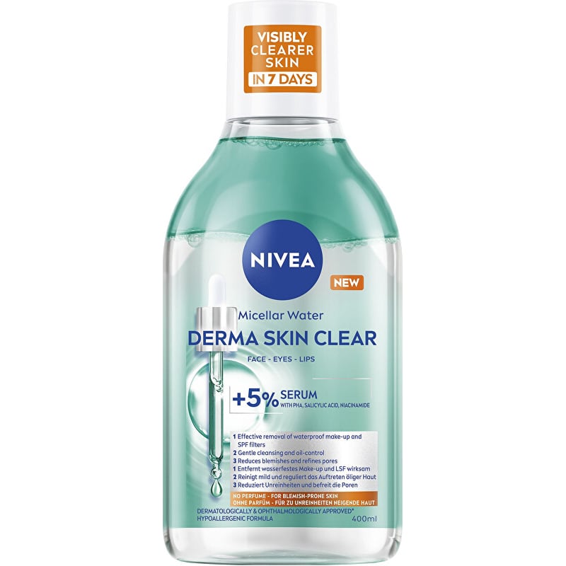 Micelární voda Derma Skin Clear (Micellar Water) Nivea - 400 ml