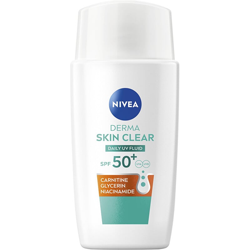Denní UV fluid pro problematickou pleť Derma Skin Clear SPF 50+ (Daily UV Fluid) Nivea - 40 ml Denní UV fluid pro problematickou pleť Derma Skin Clear SPF 50+ (Daily UV Fluid) Nivea - 40 ml