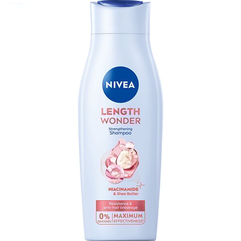 Posilující šampon s bambuckým máslem Length Wonder (Strengthening Shampoo) Nivea - 400 ml Posilující šampon s bambuckým máslem Length Wonder (Strengthening Shampoo) Nivea - 400 ml