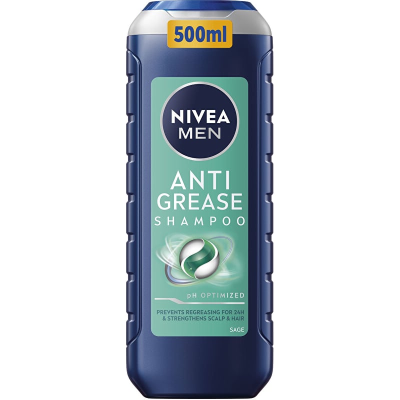 Šampon s šalvějí pro mastné vlasy Men (Anti Grease Shampoo) Nivea / Odstín: 500 ml Šampon s šalvějí pro mastné vlasy Men (Anti Grease Shampoo) Nivea / Odstín: 500 ml