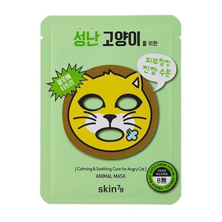 Sada zklidňujících plátýnkových masek Animal Mask (Calming & Soothing Care for Angry Cat) skin79 - 10 x 23 g