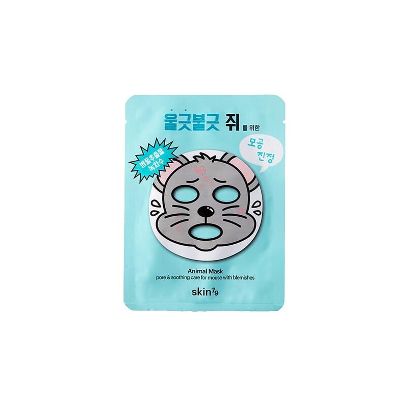 Sada plátýnkových masek pro problematickou pleť Animal Mask (Pore & Soothing Care for Mouse with Blemishes) skin79 - 10 x 23 g