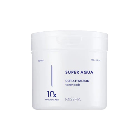 Hydratační tonizační tampony Super Aqua Ultra Hyalron (Toner Pads) Missha - 90 ks