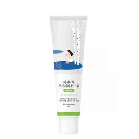Ochranný krém SPF 50+ Birch Juice Moisture Mild-Up (Suncreen Cream) ROUND LAB - 50 ml