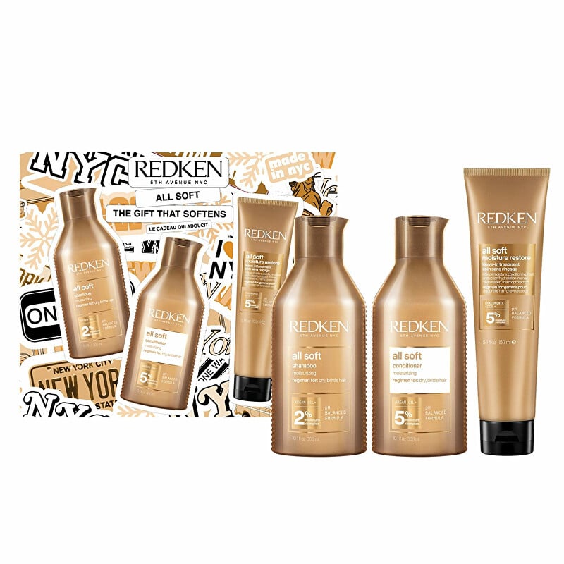 Dárková sada pro suché a křehké vlasy All Soft Redken Dárková sada pro suché a křehké vlasy All Soft Redken
