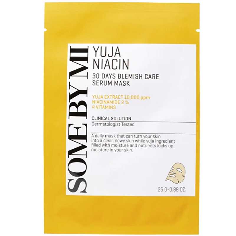 Pleťová maska pro matnou pleť Yuja Niacin (30 Days Blemish Care Serum Mask) Some By Mi - 25 g Pleťová maska pro matnou pleť Yuja Niacin (30 Days Blemish Care Serum Mask) Some By Mi - 25 g