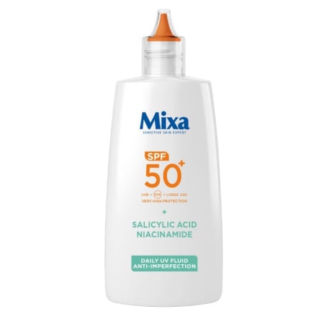 Pleťový fluid proti nedokonalostem SPF 50+ Anti Imperfection (Daily UV Fluid) Mixa - 40 ml