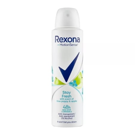 Antiperspirant ve spreji Blue Poppy & Apple Rexona - 150 ml