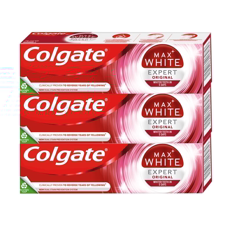 Bělicí zubní pasta Max White Expert Original Colgate - 3 x 75 ml Bělicí zubní pasta Max White Expert Original Colgate - 3 x 75 ml