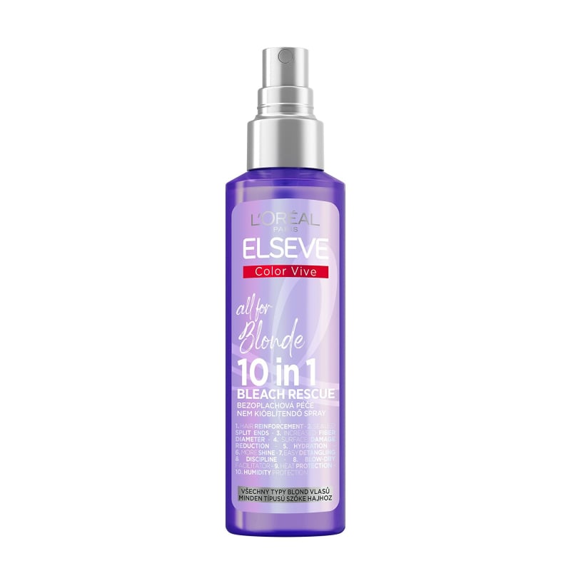 Bezoplachová péče pro blond vlasy Color Vive Purple All For Blonde 10 in 1 (Spray) L'Oréal Paris - 150 ml Bezoplachová péče pro blond vlasy Color Vive Purple All For Blonde 10 in 1 (Spray) L'Oréal Paris - 150 ml