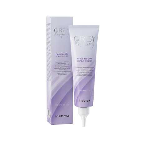Čisticí kúra pro zdravou pokožku hlavy šedých a platinových vlasů Grey By Day (Scalp Relief) Inebrya - 150 ml