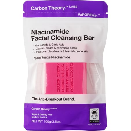 Čisticí pleťové mýdlo Niacinamide (Facial Cleansing Bar) Carbon Theory - 100 g