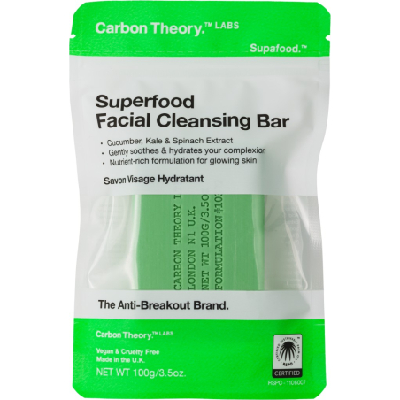 Čisticí pleťové mýdlo Superfood (Facial Cleansing Bar) Carbon Theory - 100 g