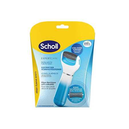 Elektrický pilník na chodidla Velvet Smooth a středně drsná rotační hlavice s mořskými minerály Scholl