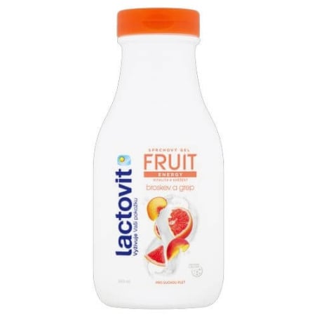 Energetický sprchový gel Broskev a grep (Fruit Shower Gel) Lactovit - 500 ml